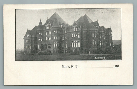 UTICA NY MASONIC HOME ANTIQUE POSTCARD