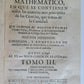 1727 MATHEMATICS in SPANISH Compendio mathematico antique TRIGONOMETRIA