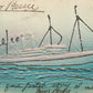 SHIP EMBOSSED 1906 UNDIVIDED ANTIQUE POSTCARD