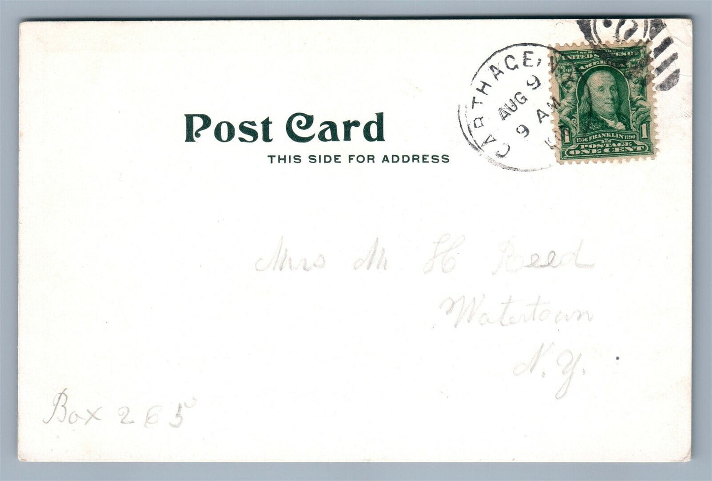 CARTHAGE NY OLD STATE BRIDGE ANTIQUE POSTCARD