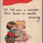 HOUSTON PA COWBOY KID ANTIQUE POSTCARD
