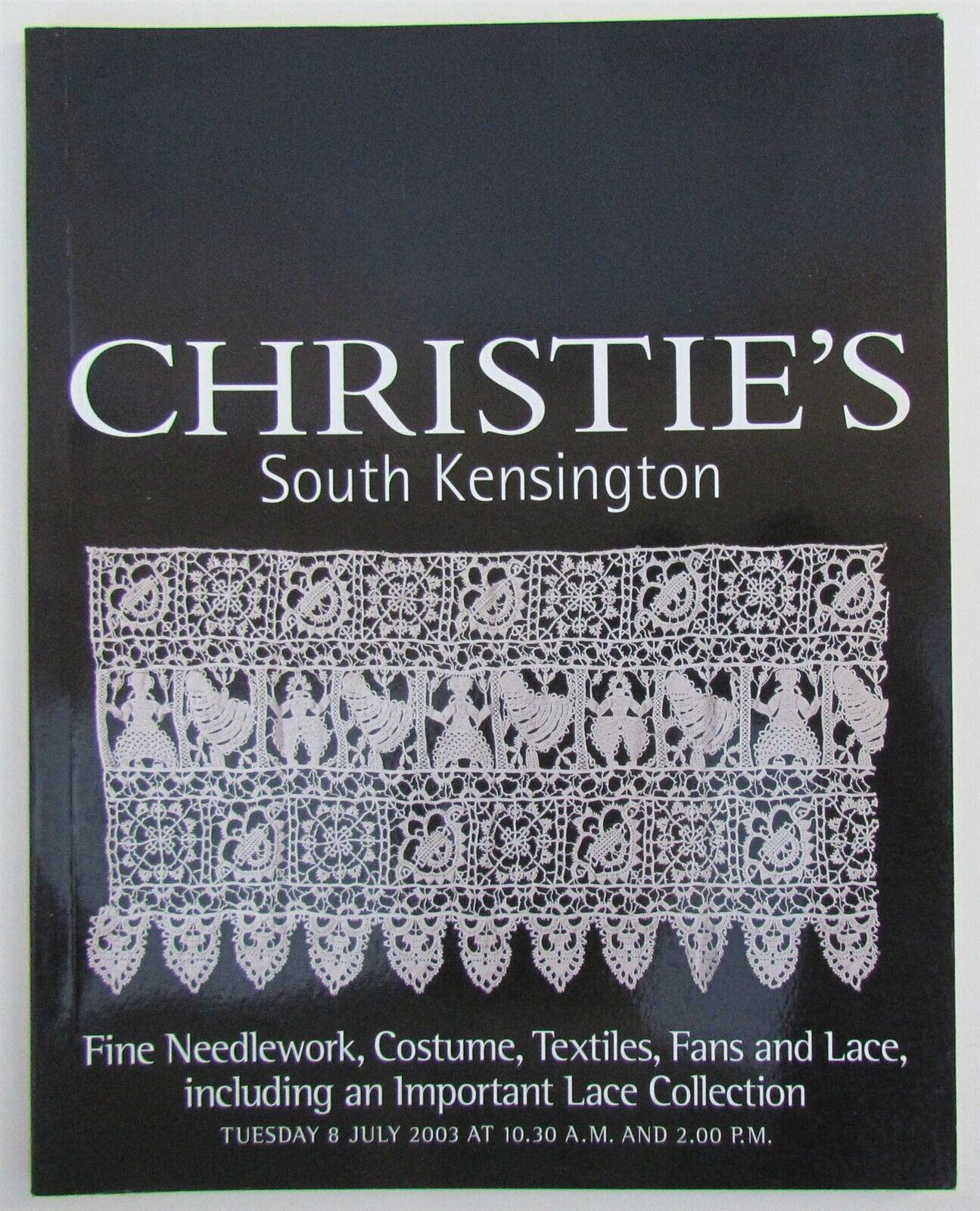 NEEDLEWORK COSTUME TEXTILES FANS & LACE 2003 CHRISTIE'S AUCTION CATALOG