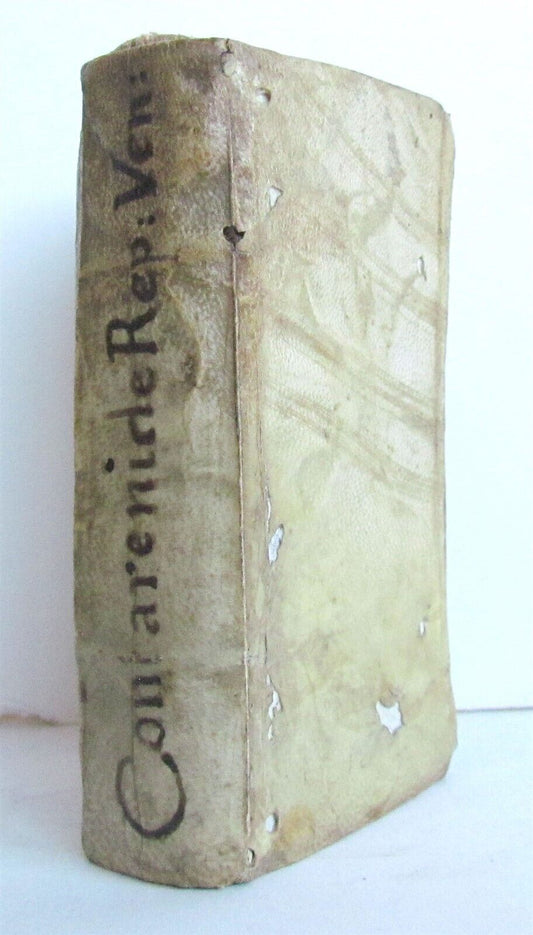 1628 VENICE REPUBLIC ELZEVIR PRESS De Republica Venetorum antique VELLUM BINDING