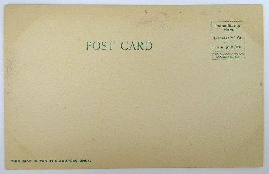 ANTIQUE UNDIVIDED POSTCARD - PARK LOOKING EAST CANTON N.Y.