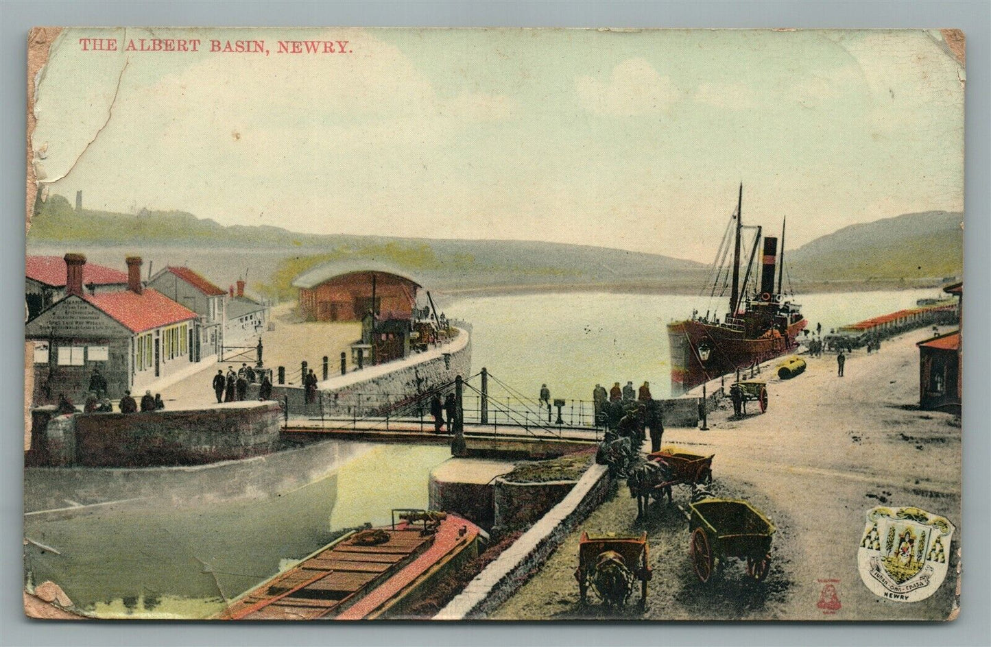 IRELAND ALBERT BASIN NEWRY ANTIQUE POSTCARD