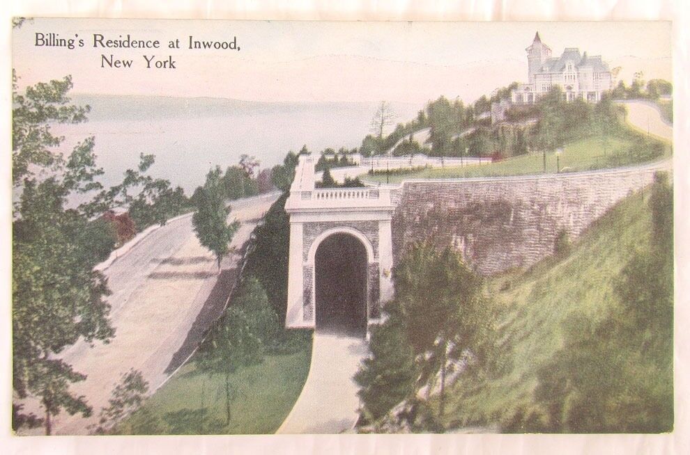 BILLING'S RESIDENCE AT INWOOD N.Y. VINTAGE UNUSED POSTCARD