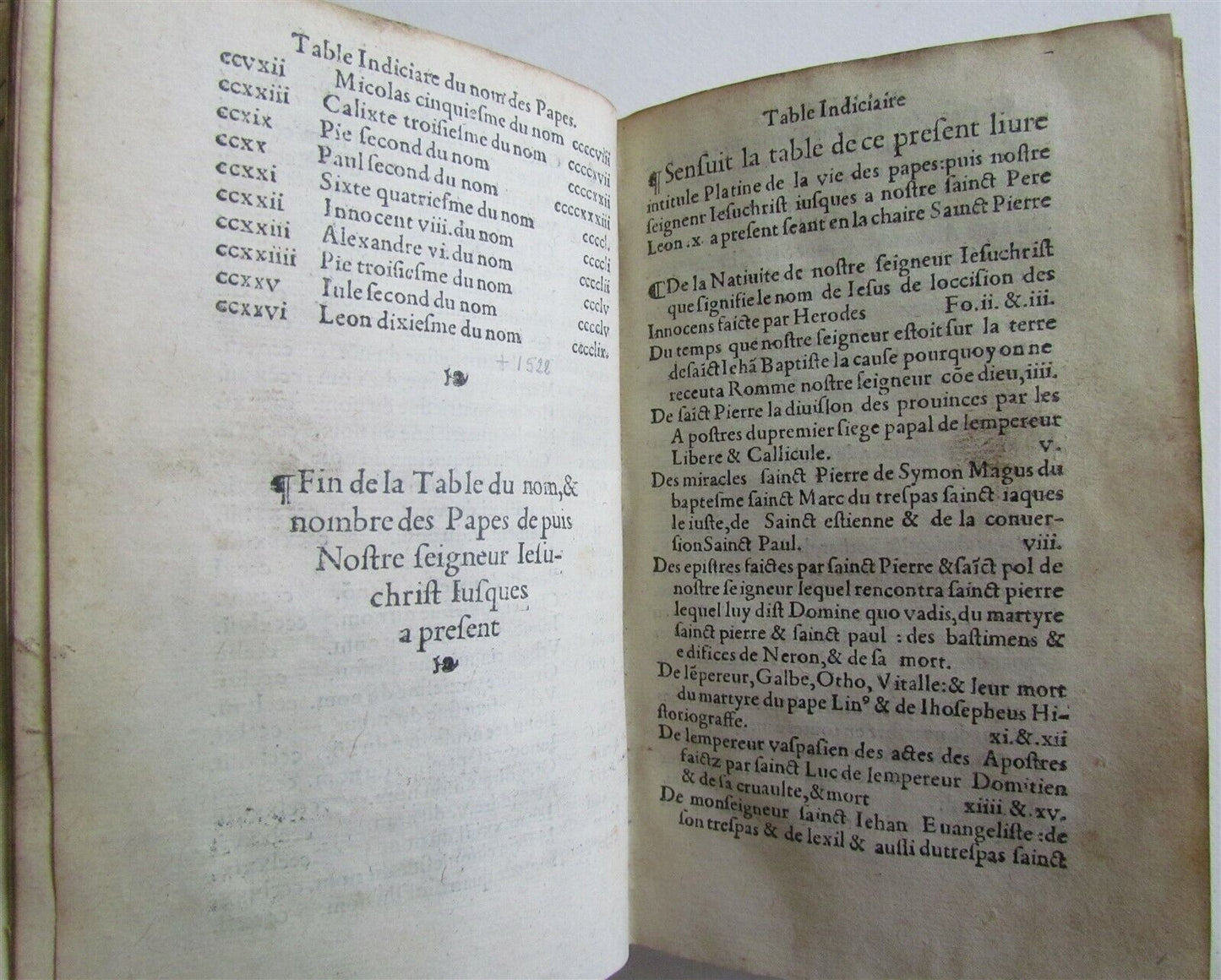 1544 ILLUSTRATED PAPAL CHRONICLE ANTIQUE Platina’s Vitae pontificum VELLUM BOUND