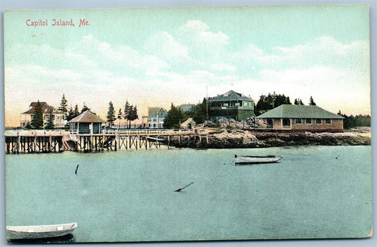 CAPITOL ISLAND ME ANTIQUE POSTCARD