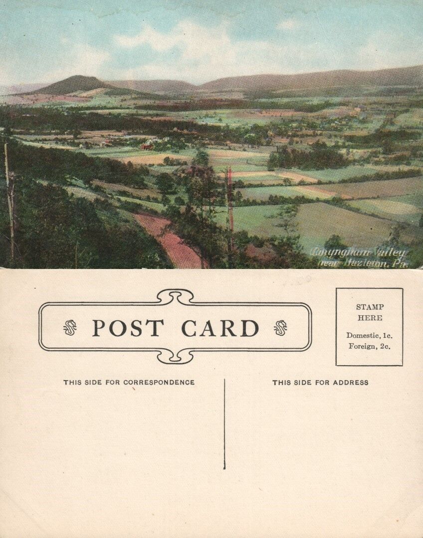 CONYNGHAM VALLEY NEAR HAZLETON PA ANTIQUE POSTCARD