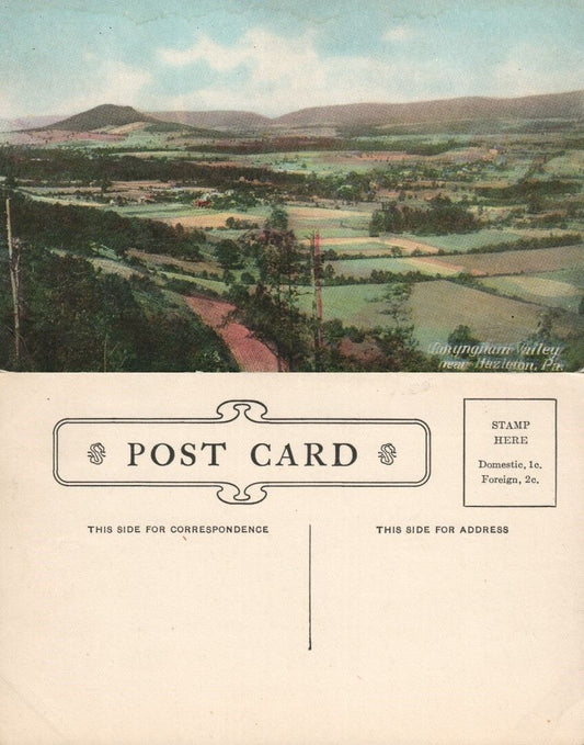 CONYNGHAM VALLEY NEAR HAZLETON PA ANTIQUE POSTCARD
