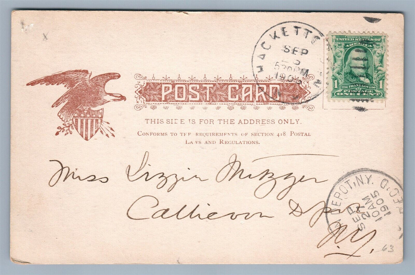 WASHINGTON NJ PRESBYTERIAN CHURCH ANTIQUE POSTCARD
