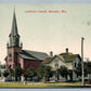 BLOOMER WI LUTHERAN CHURCH 1909 ANTIQUE POSTCARD