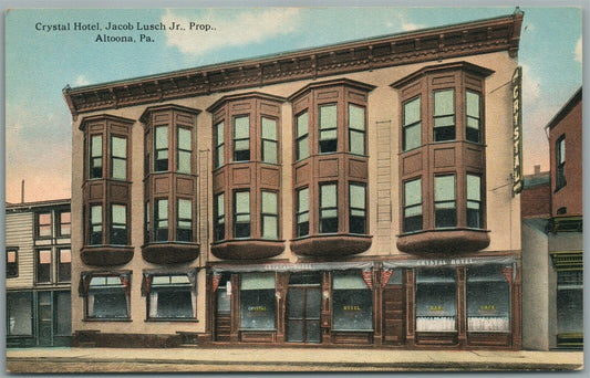 ALTOONA PA CRYSTAL MOTEL ANTIQUE POSTCARD