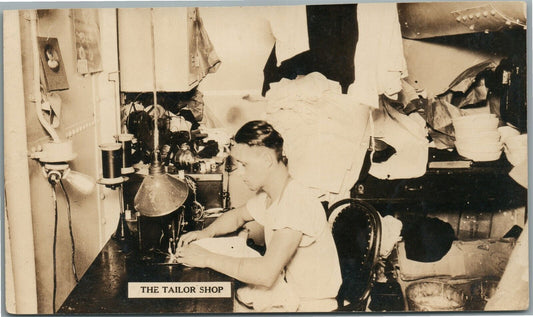 TAILOR SHOP ANTIQUE REAL PHOTO POSTCARD RPPC