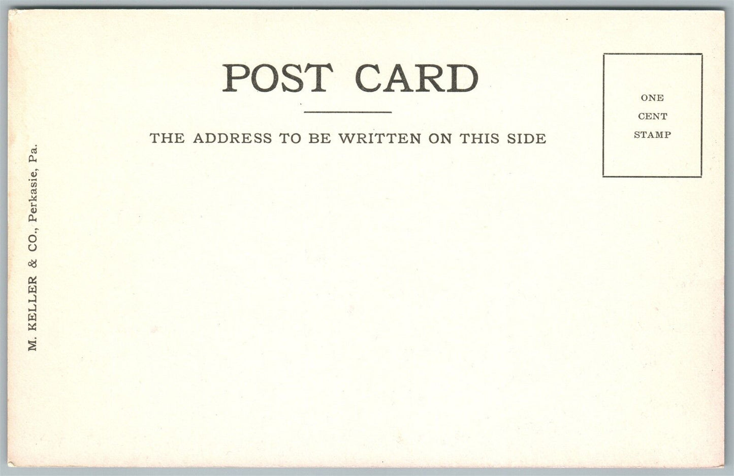 PERKASIE BUCKS COUNTY PA SCHOOL HOUSE UNDIVIDED ANTIQUE POSTCARD