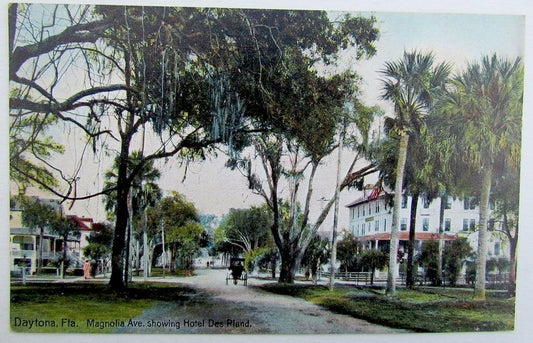 VINTAGE POSTCARD - MAGNOLIA AVENUE HOTEL DES PLAND DAYTONA FL