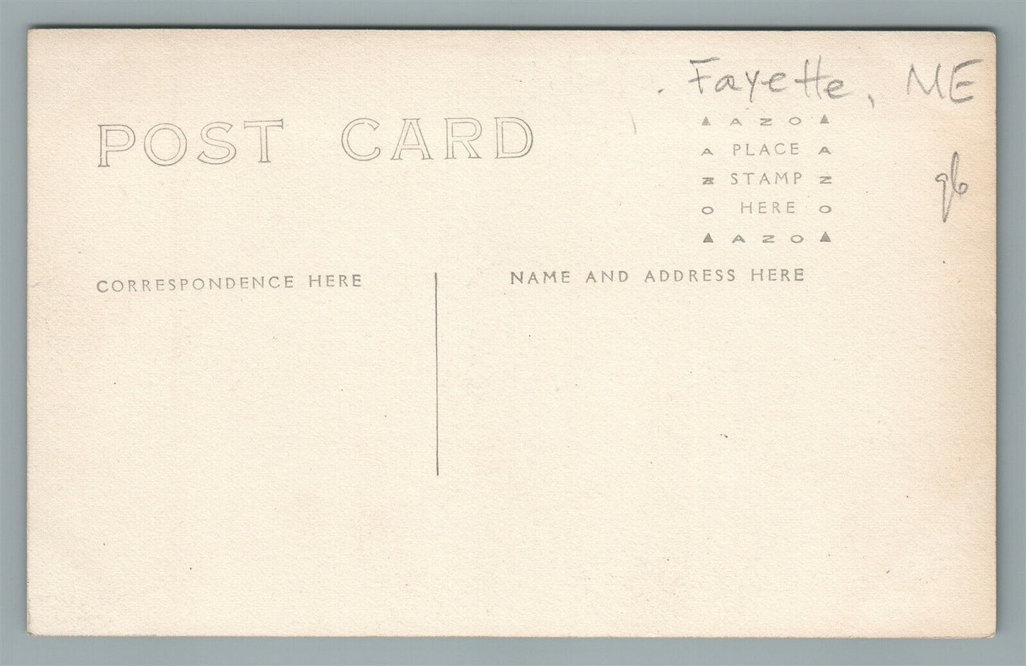 FAYETTE ME ECHO LODGE ANTIQUE REAL PHOTO POSTCARD RPPC