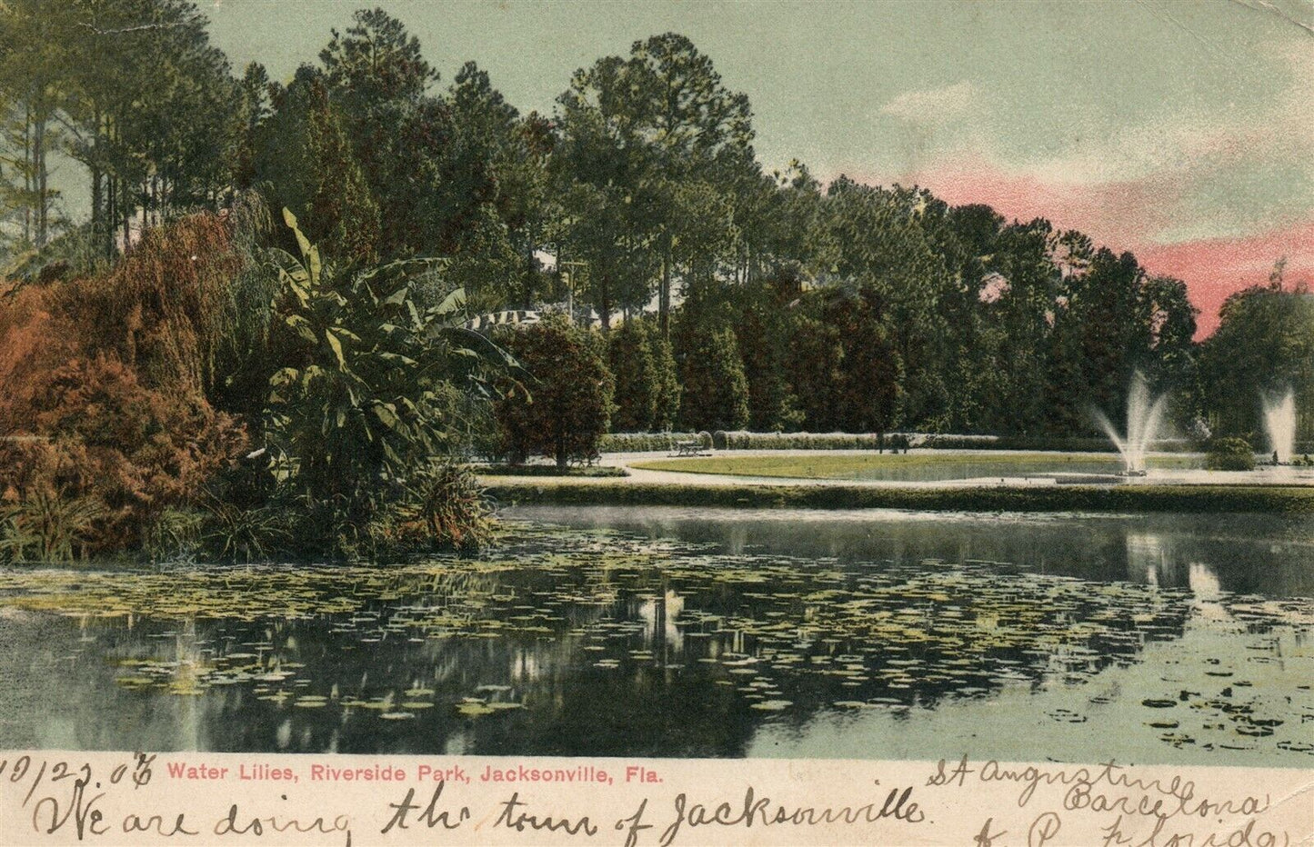 JACKSONVILLE FL RIVERSIDE PARK 1907 UNDIVIDED ANTIQUE POSTCARD