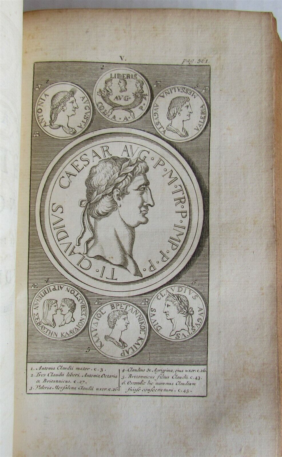 1751 SUETONIUS TWELVE CEAESARS ILLUSTRATED antique BLINDSTAMPED VELLUM BINDING