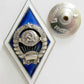 WWII ERA RUSSIAN SILVER VINTAGE UNIVERSITY GRADUATION BADGE