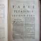 1726 LAW BOOK Reports of Sir Peyton Ventris ANTIQUE FOLIO in ENGLISH