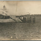 EARLY AVIATION GERMAN WWI ERA BIPLANE CRASH ANTIQUE REAL PHOTO POSTCARD airplane