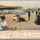 FAR ROCKAWAY LONG ISLAND NY VACATION ON THE BEACH ANTIQUE POSTCARD
