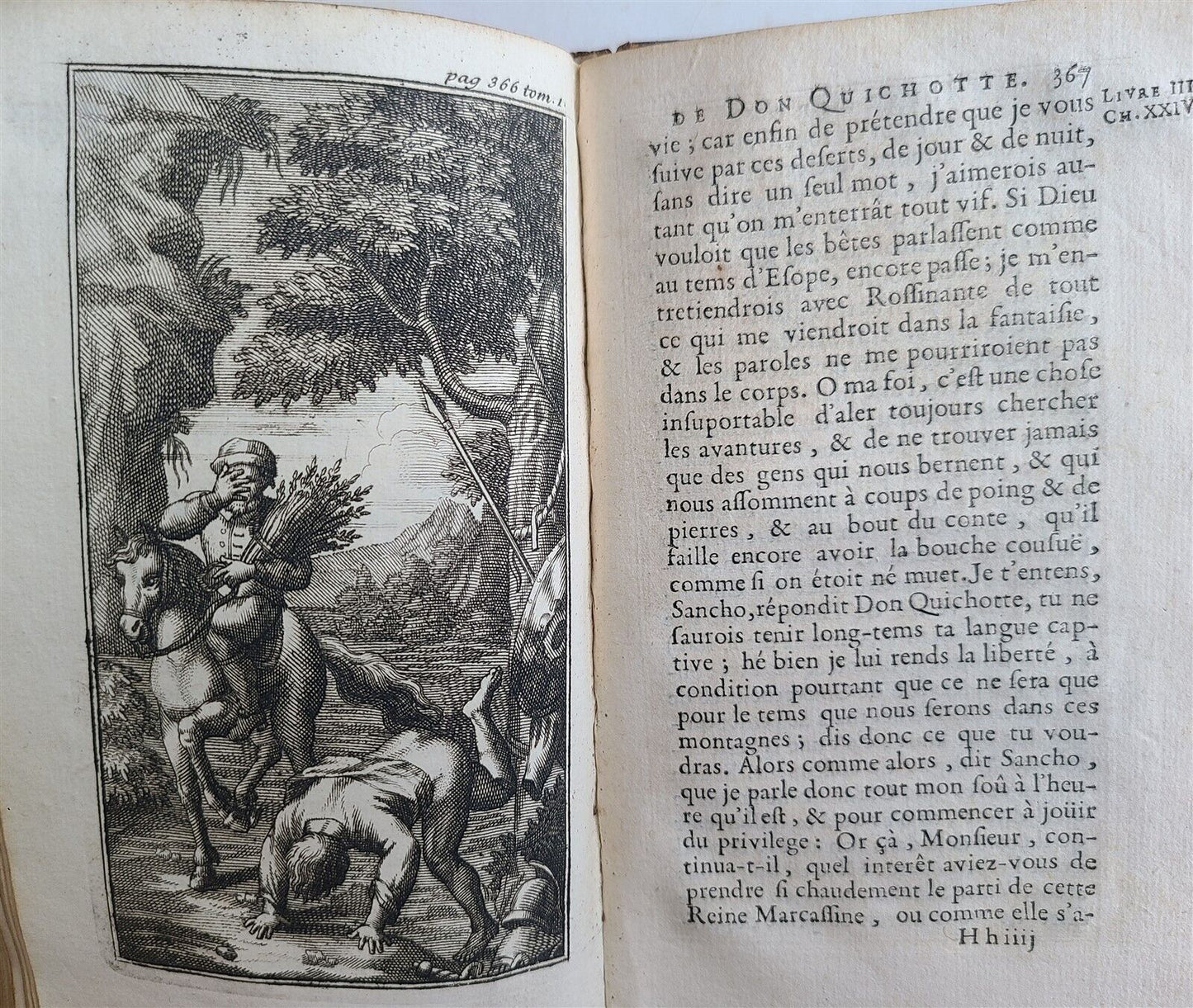 1713 DON QUICHOTTE DE LA MANCHE by CERVANTES 6 VOLUMES antique ILLUSTRATED