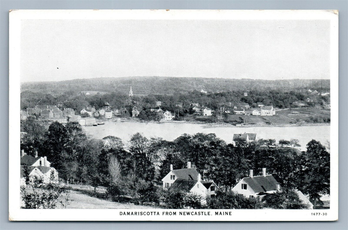 DAMARISCOTTA ME FROM NEWCASTLE ANTIQUE POSTCARD