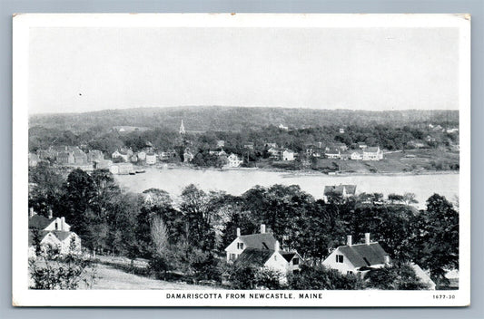 DAMARISCOTTA ME FROM NEWCASTLE ANTIQUE POSTCARD