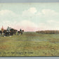 SEA GIRT NJ STATE CAMP GOVERNOR & STAFF REVIEWING TROOPS ANTIQUE POSTCARD