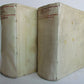 1710-1712 BIBLE in GERMAN BIBLIA PENTAPLA 2 VOLUMES w/ MAP antique VELLUM BOUND