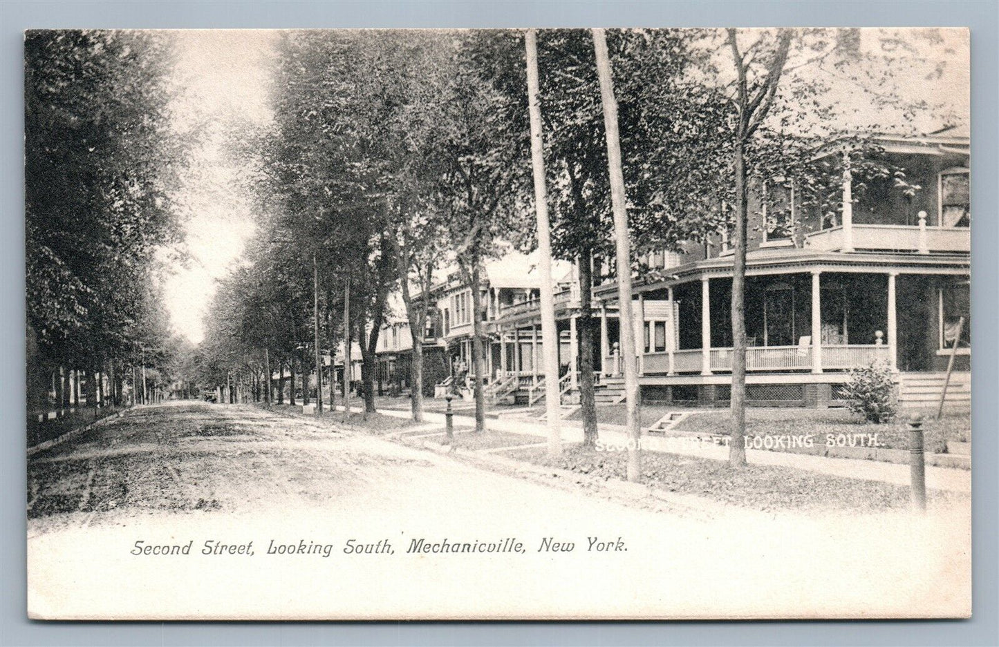 MECHANICVILLE NY SECOND STREET ANTIQUE POSTCARD