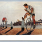 BICYCLE RIDERS RUSSIAN VINTAGE POSTCARD