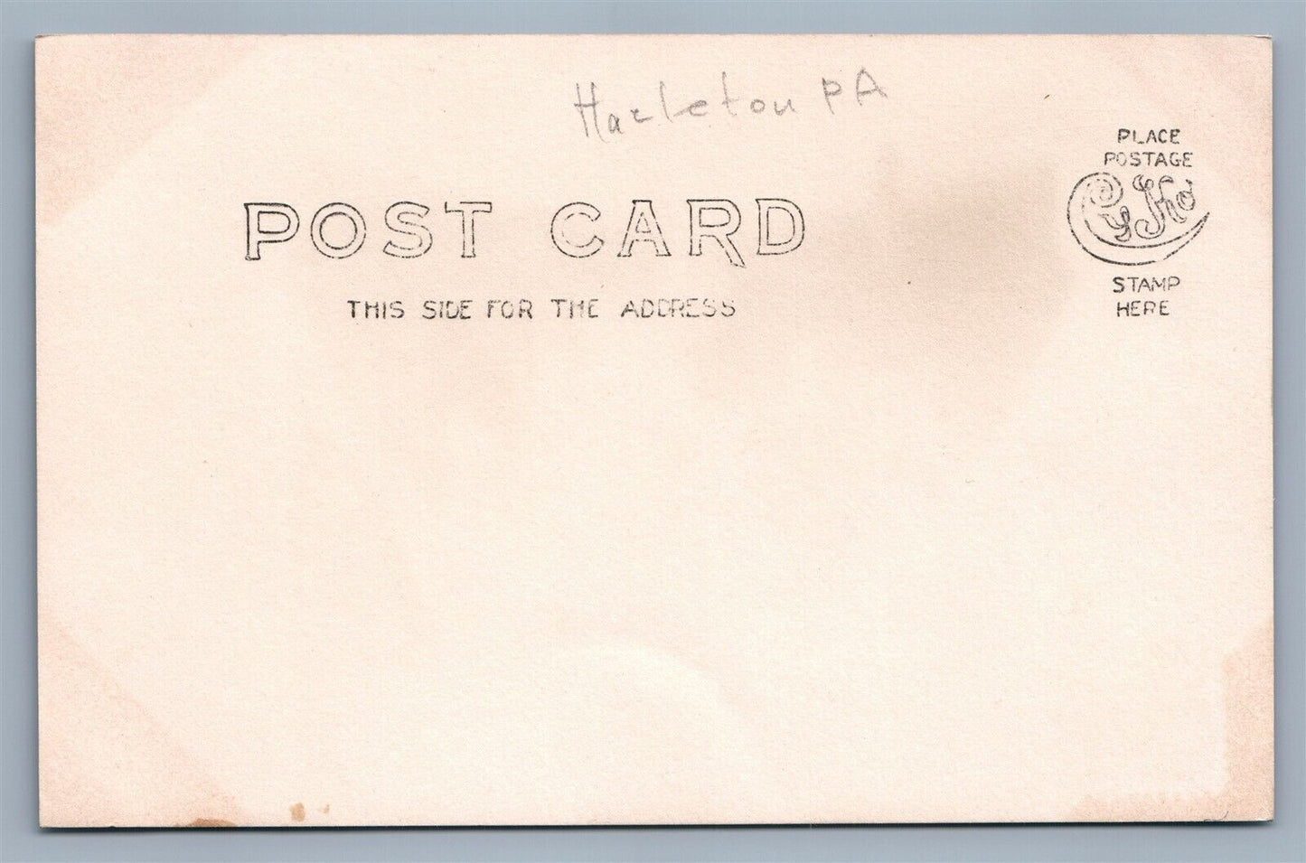 HAZLETON PA WEST BROAD STREET US FLAGS DECOR ANTIQUE REAL PHOTO POSTCARD RPPC