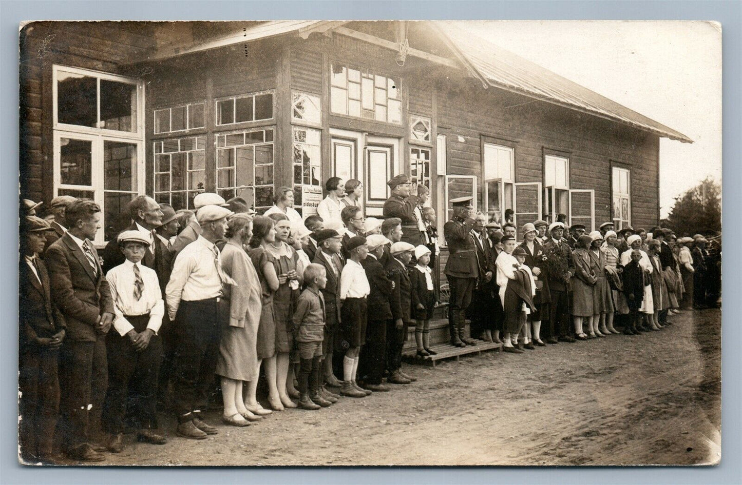 ESTONIAN MILITARY PARADE VINTAGE REAL PHOTO POSTCARD RPPC