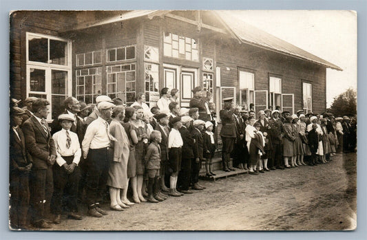 ESTONIAN MILITARY PARADE VINTAGE REAL PHOTO POSTCARD RPPC