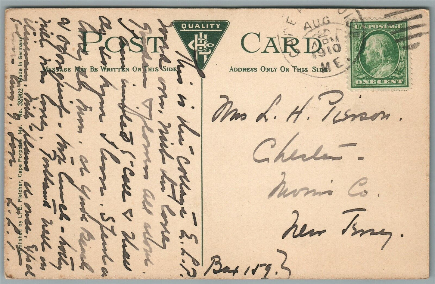 PORPOISE ME FARQUHAR COTTAGE ANTIQUE POSTCARD