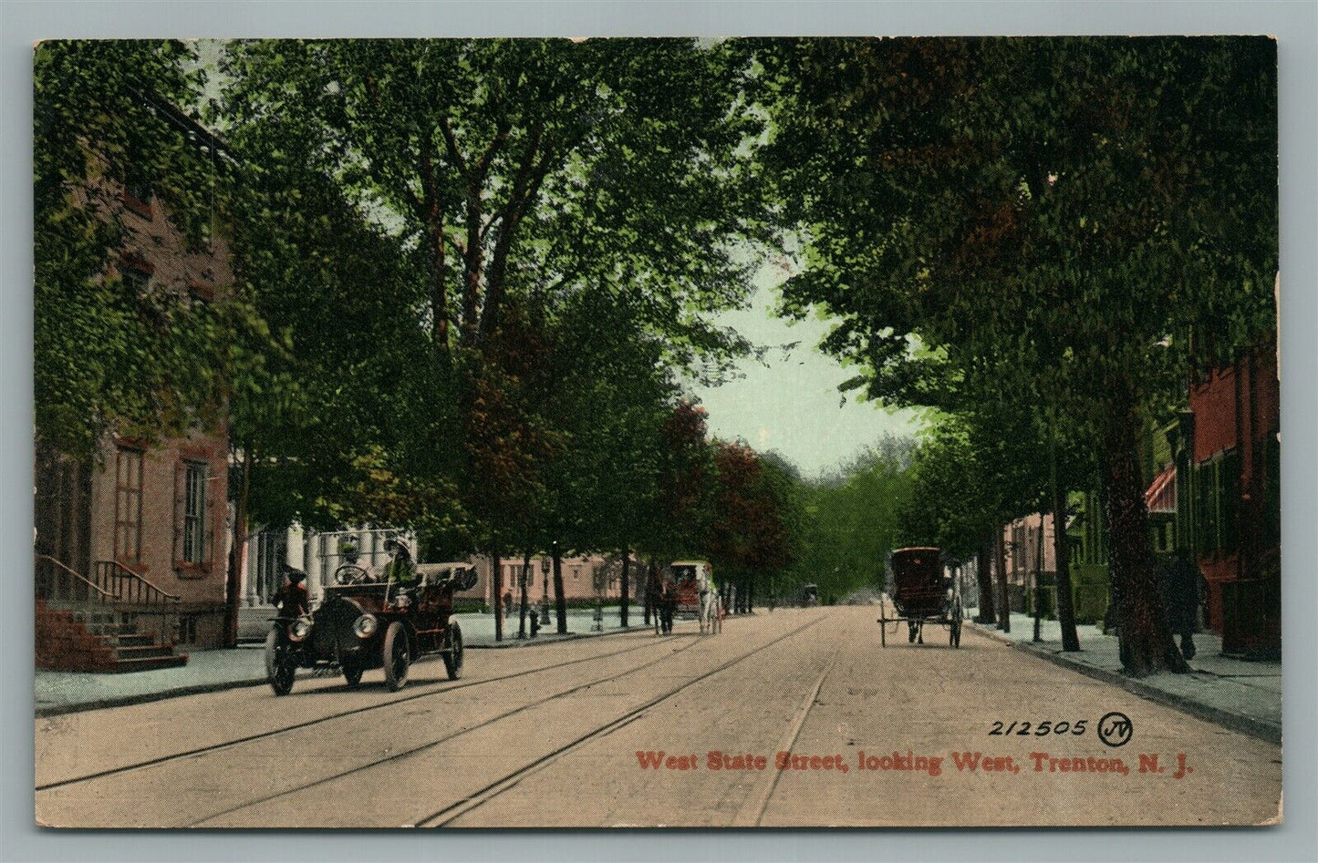 TRENTON NJ WEST STATE STREET ANTIQUE POSTCARD