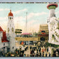BROOKLYN NY CONEY ISLAND LUNA PARK CIRCLE SWING ANTIQUE POSTCARD