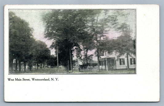 WESTMORELAND NY WEST MAIN STREET ANTIQUE POSTCARD