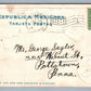 MEXICAN STAMPS EMBOSSED ANTIQUE POSTCARD MEXICO
