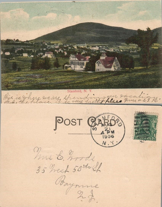 STAMFORD N.Y. 1906 ANTIQUE UNDIVIDED POSTCARD