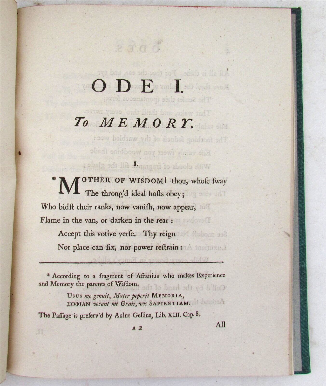 1756 BRITISH POETRY ODES by Mr. MASON antique English