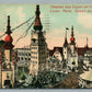 BROOKLYN NY CONEY ISLAND LUNA PARK TOWERS & COURT OF FOUNTAINS ANTIQUE POSTCARD