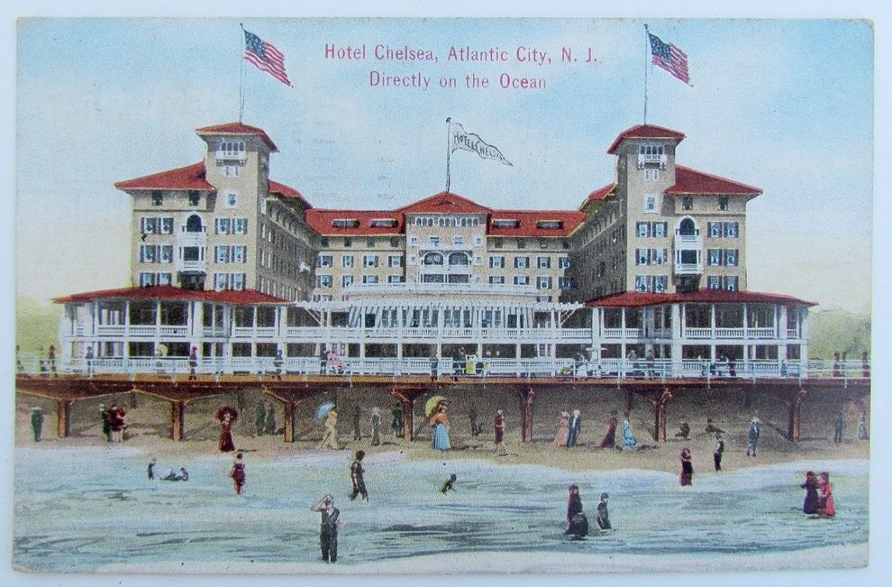 VINTAGE 1911 POSTCARD - HOTEL CHELSEA ATLANTIC CITY NEW JERSEY