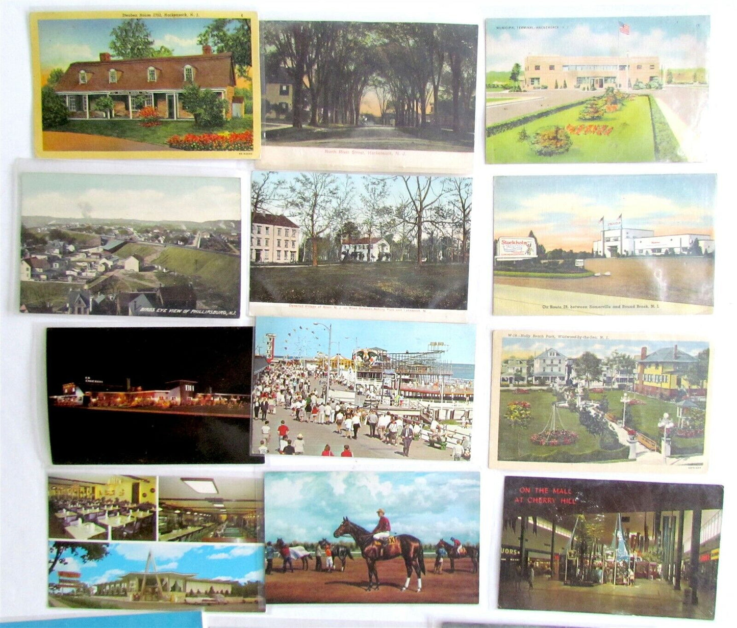 NEW JERSEY NJ lot 37 ANTIQUE VINTAGE POSTCARDS BOUND BROOK PERTH AMBOY WILDWOOD