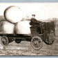 EXAGGERATED NEBRASKA APPLES on TRUCK ANTIQUE REAL PHOTO POSTCARD RPPC COLLAGE