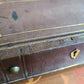 ANTIQUE TRAVELING LAP DESK BOX leather covered