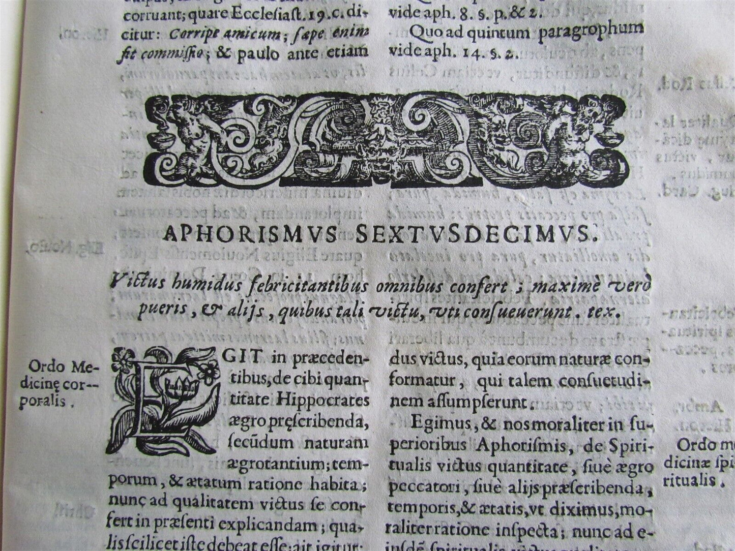 1663 MEDICAL SCIENCE GALEN & HIPPOCRATES APHORISMES antique FOLIO VELLUM BINDING